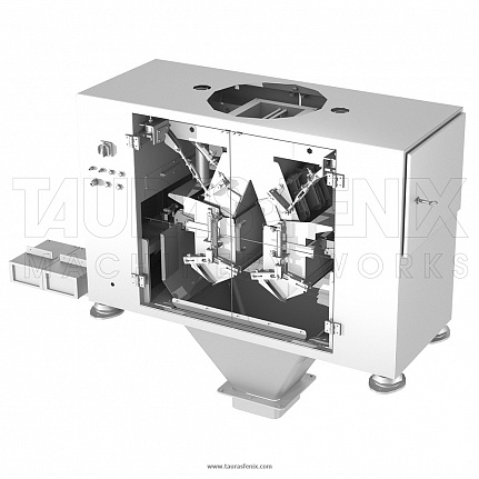 2-lane weigher of free-flowing type