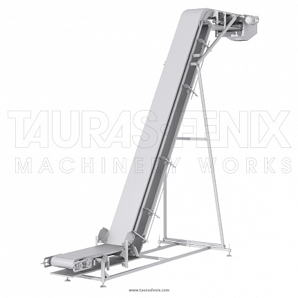 Feeding belt conveyor, Z-shaped
